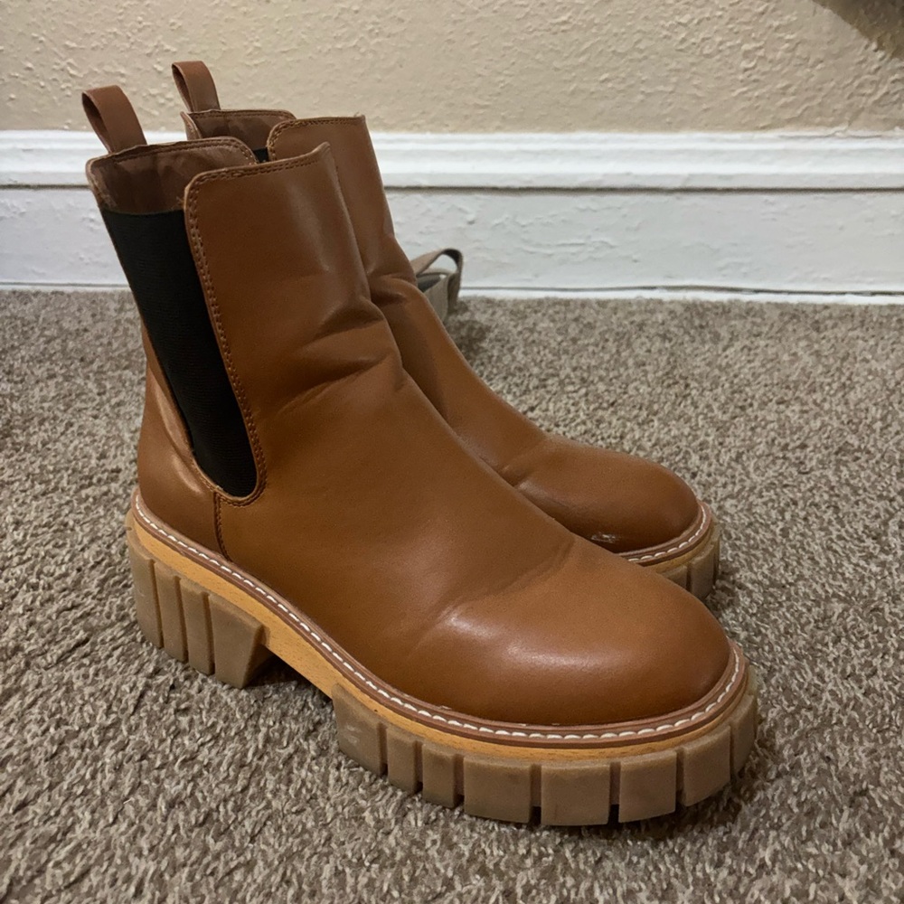 Madden Girl Chunky Brown Boots